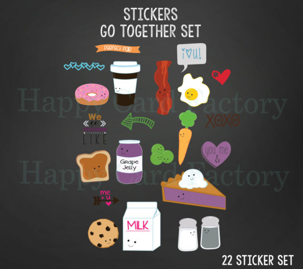 go together graphic stickers