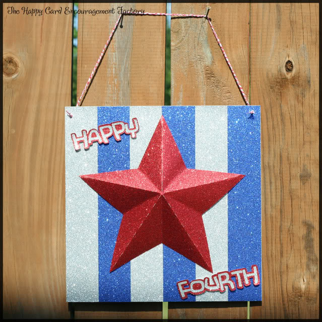 Fourth of July Wall Hanging - HappyCardFactory Designs